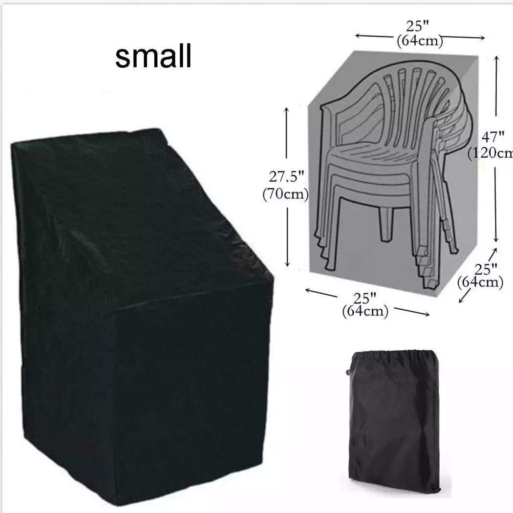 Waterproof Cover Garden Outdoor Furniture Stacking Chairs Grill Protective Cover Large