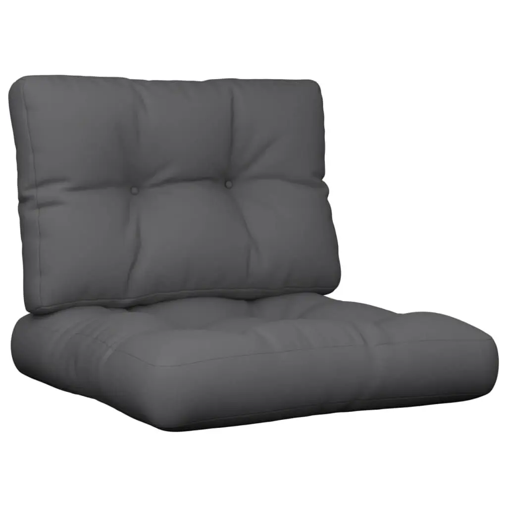 2-Piece Pallet Cushions Anthracite Fabric Outdoor Furniture Seat Covers