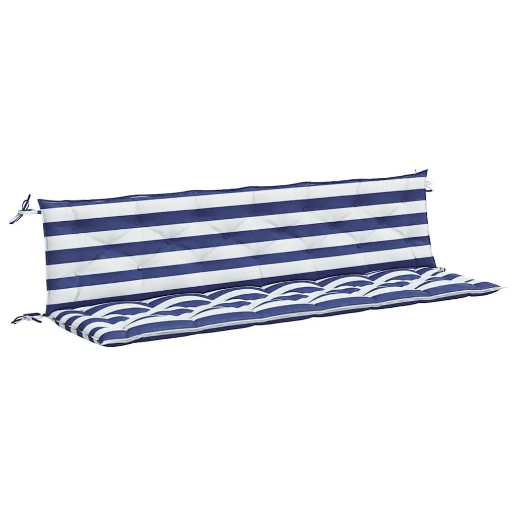 Blue and White Stripe Garden Bench Cushions 2 Pieces 78.7 Inches Outdoor Seat Covers