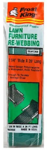 Frost King PW39G Outdoor Furniture Re-Web Kit 2-1/4" x 39' Green
