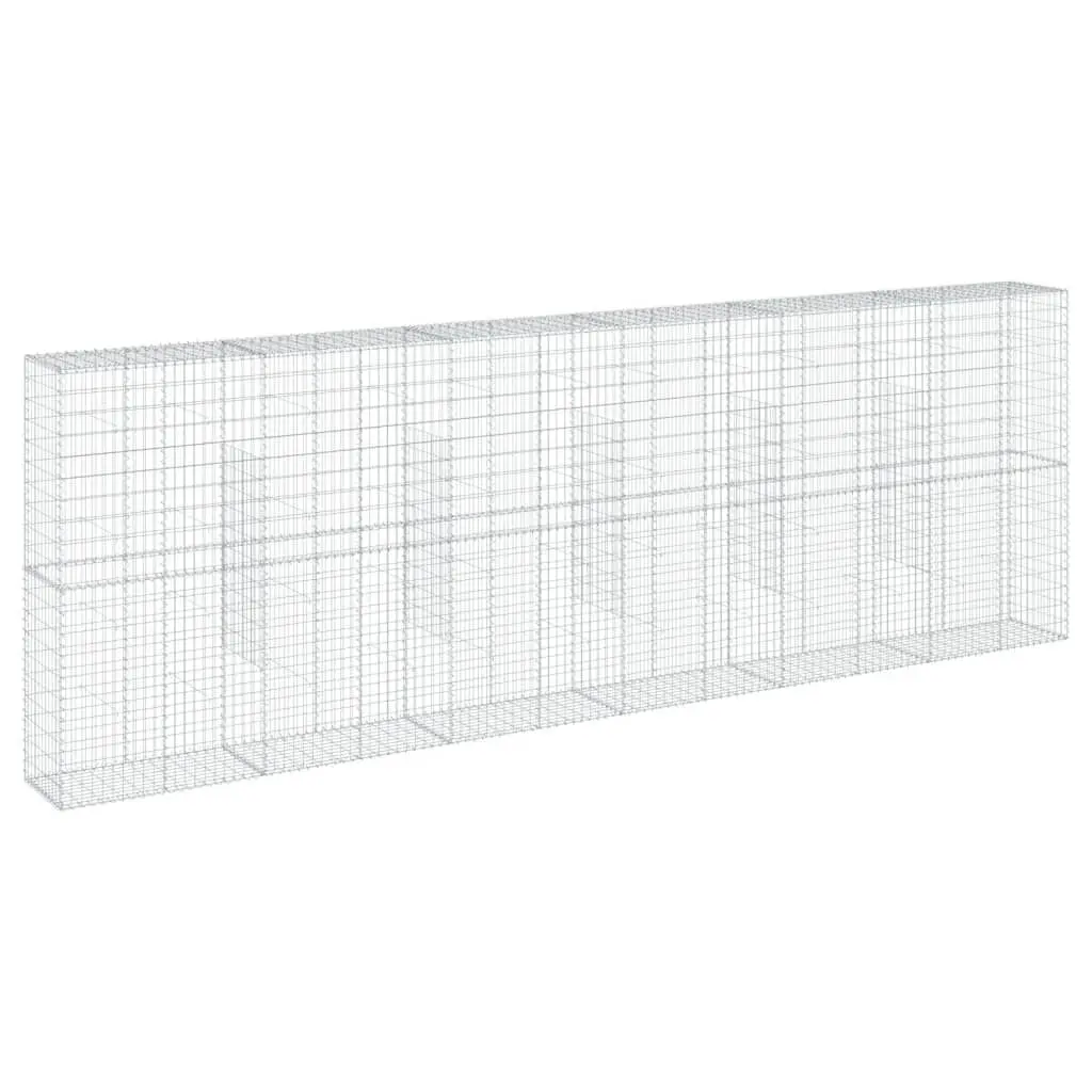 Extra Large Galvanized Iron Gabion Binquireet Cover 236.2x19.7x78.7 Inches Heavy Duty Construction