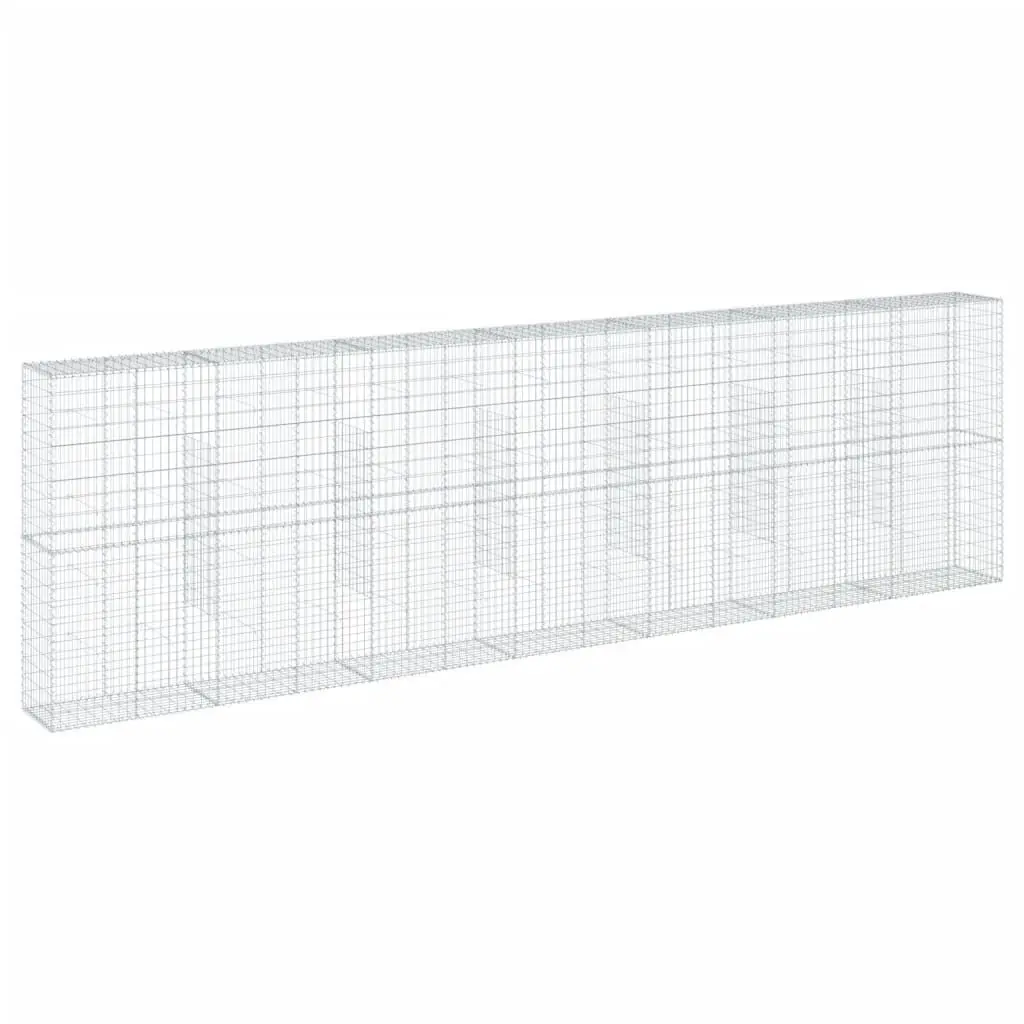 Extra Large Height Galvanized Iron Gabion Binquireet Cover 275.6x19.7x78.7 Inches Heavy Duty Use