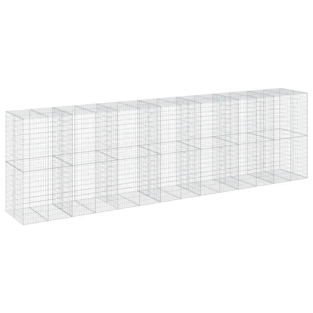 Extra Tall Galvanized Iron Gabion Binquireet Cover 275.6x39.4x78.7 Inches Large Projects