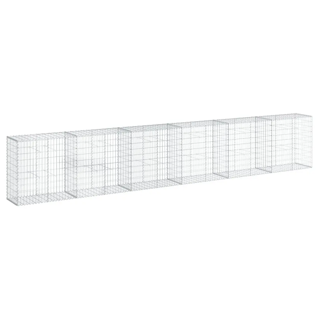 Galvanized Iron Gabion Binquireet Cover 236.2x19.7x39.4 Inches Versatile Wire Mesh Container