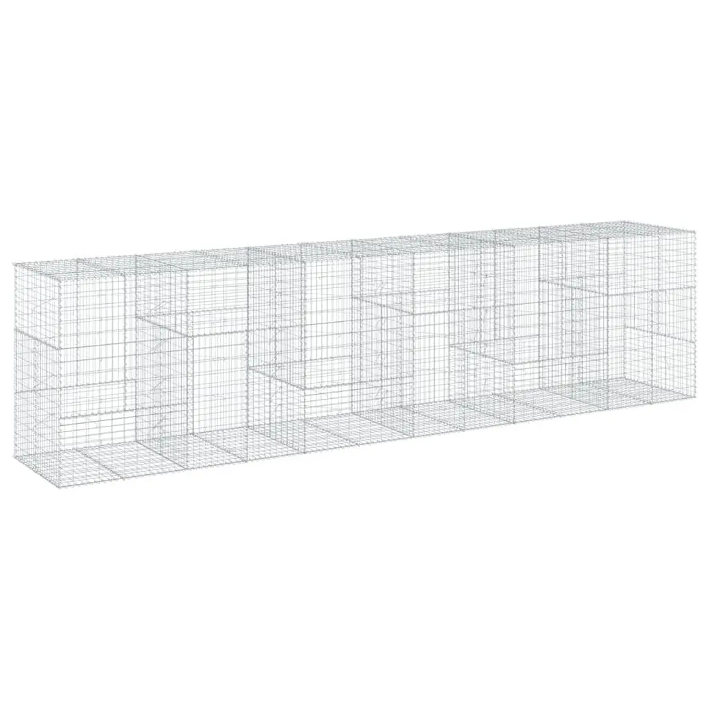 Galvanized Iron Gabion Binquireet Cover 236.2x39.4x59.1 Inches Heavy Duty Wire Mesh Basket