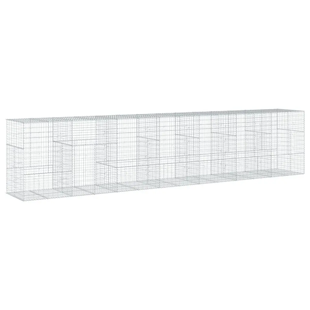 Galvanized Iron Gabion Binquireet Cover 275.6x39.4x59.1 Inches Landscaping and Fencing
