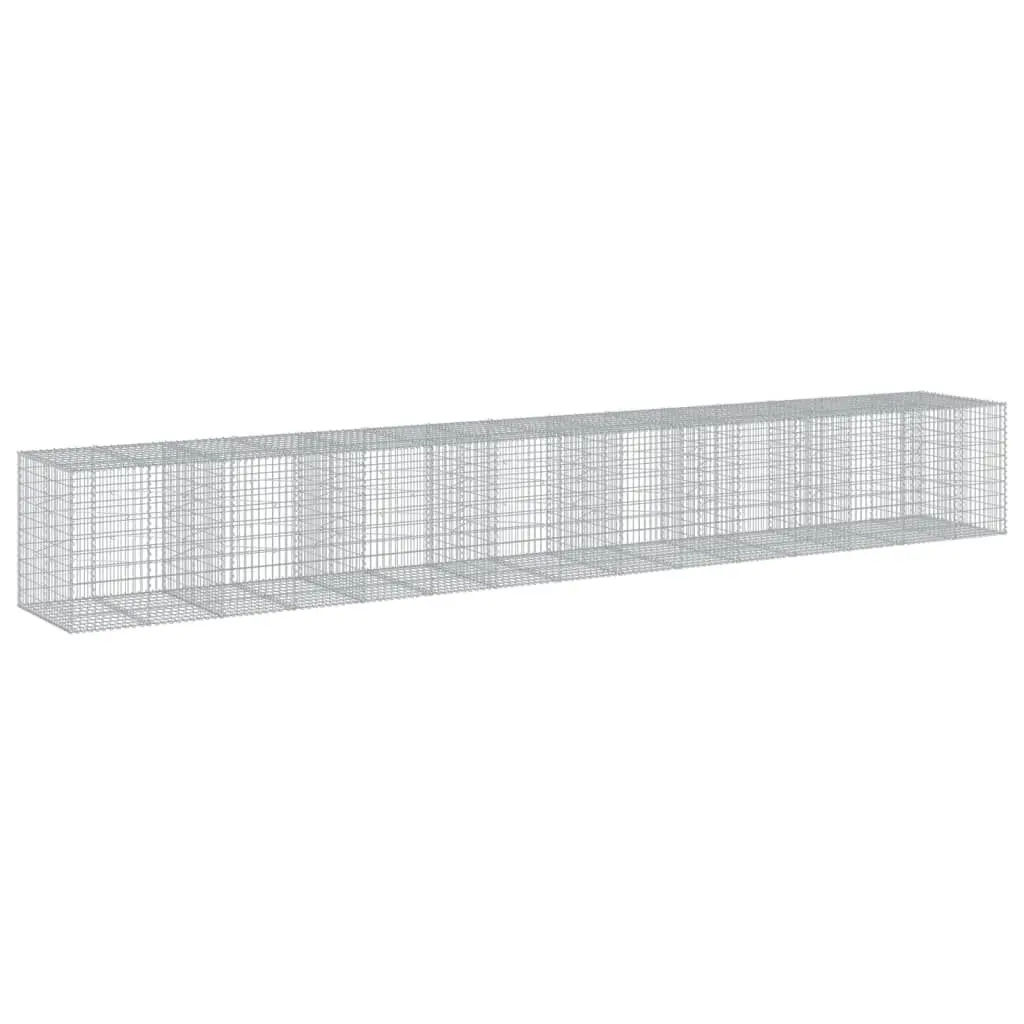 Galvanized Iron Gabion Binquireet Cover 295.3x39.4x39.4 Inches Large Square Wire Mesh Basket