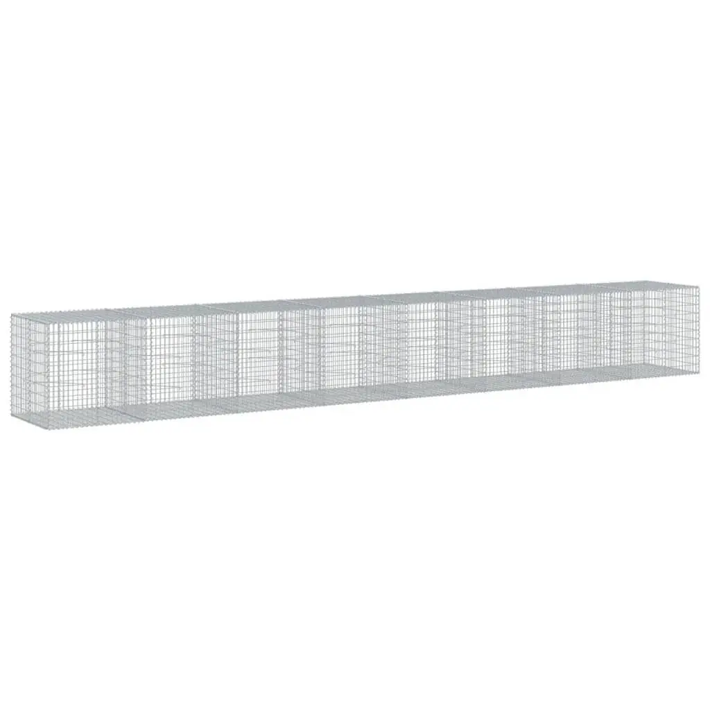Galvanized Iron Gabion Binquireet Cover 315x39.4x39.4 Inches Extra Large Square Wire Mesh Basket
