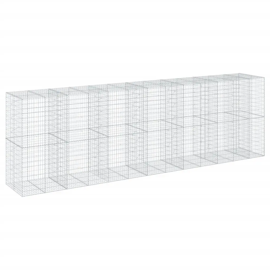 Tall Galvanized Iron Gabion Binquireet Cover 255.9x39.4x78.7 Inches Retaining Walls
