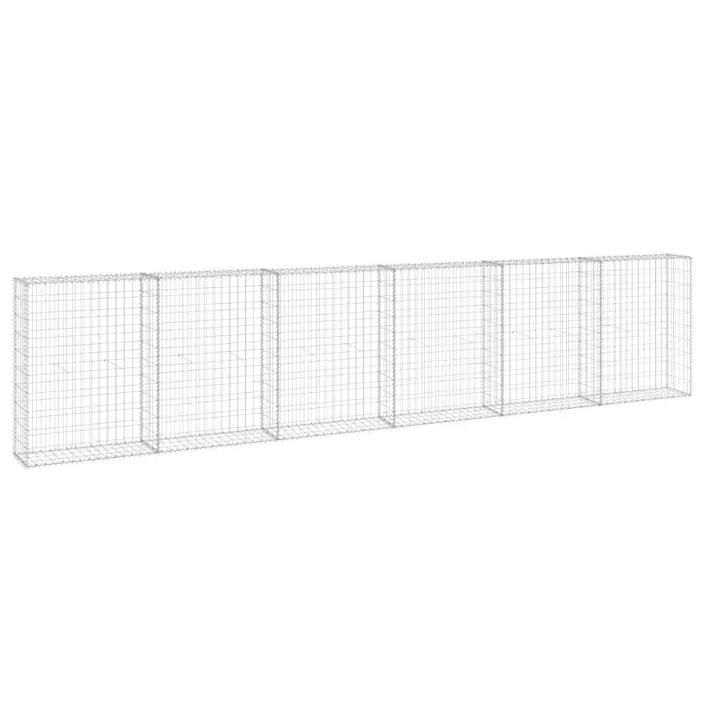 Gabion Wall Covers Galvanized Steel 118.1 x 11.8 x 39.4 Inches Outdoor Retainer