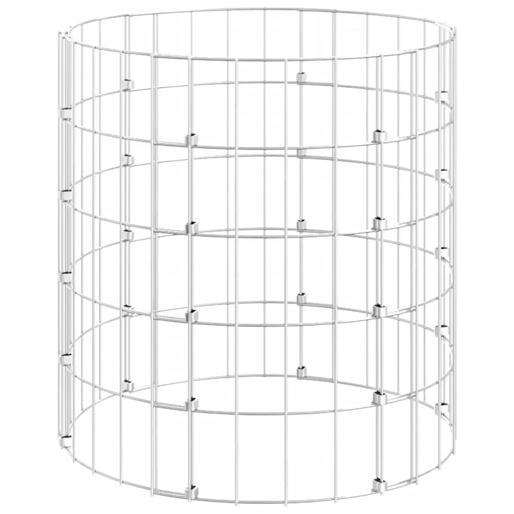 Galvanized Steel Circular Gabion Pole 19.7 Inch Diameter Landscaping Projects