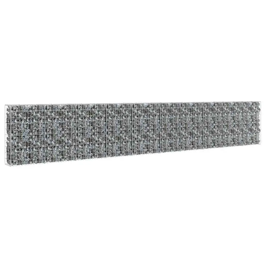 Gabion Wall Covers Galvanized Steel 236x11.8x39.4 Inches Retaining Barrier