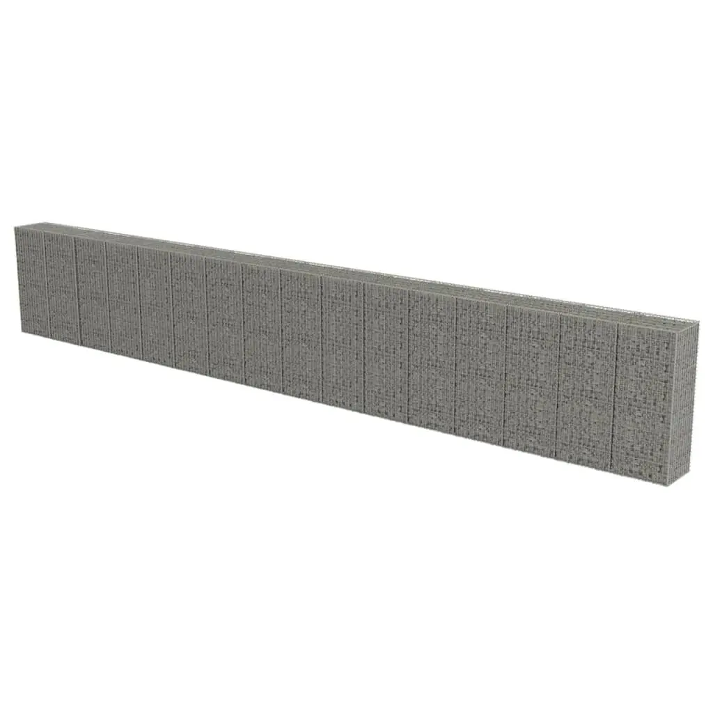 Large Gabion Wall Covers Galvanized Steel 354x19.7x59 Inches Heavy Duty