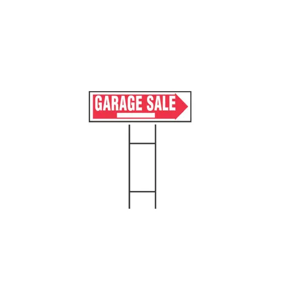 Hillman 842228 Garage Sale Sign H-Bracket 6 Inch x 24 Inch Durable Outdoor Sign Hillman Fasteners