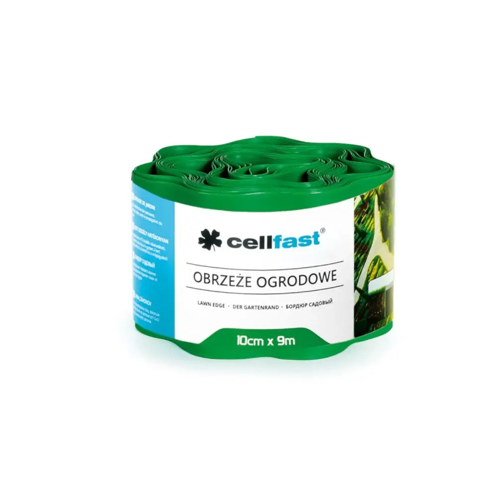 Cellfast Corrugated Garden Edge 10cm x 9m Green, Polymer