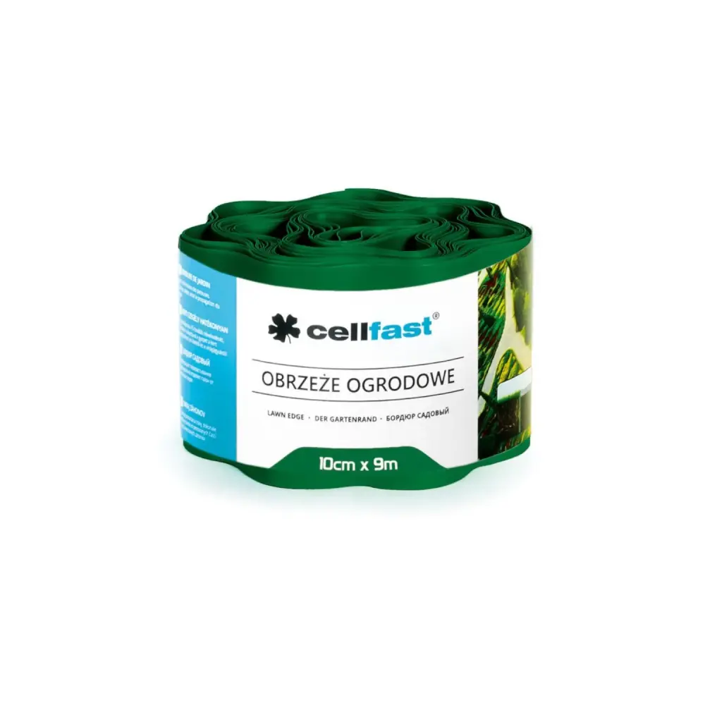 Cellfst 30-021H Corrugated Lawn Edging 10cm x 9m Dark Sage Garden Border Edge
