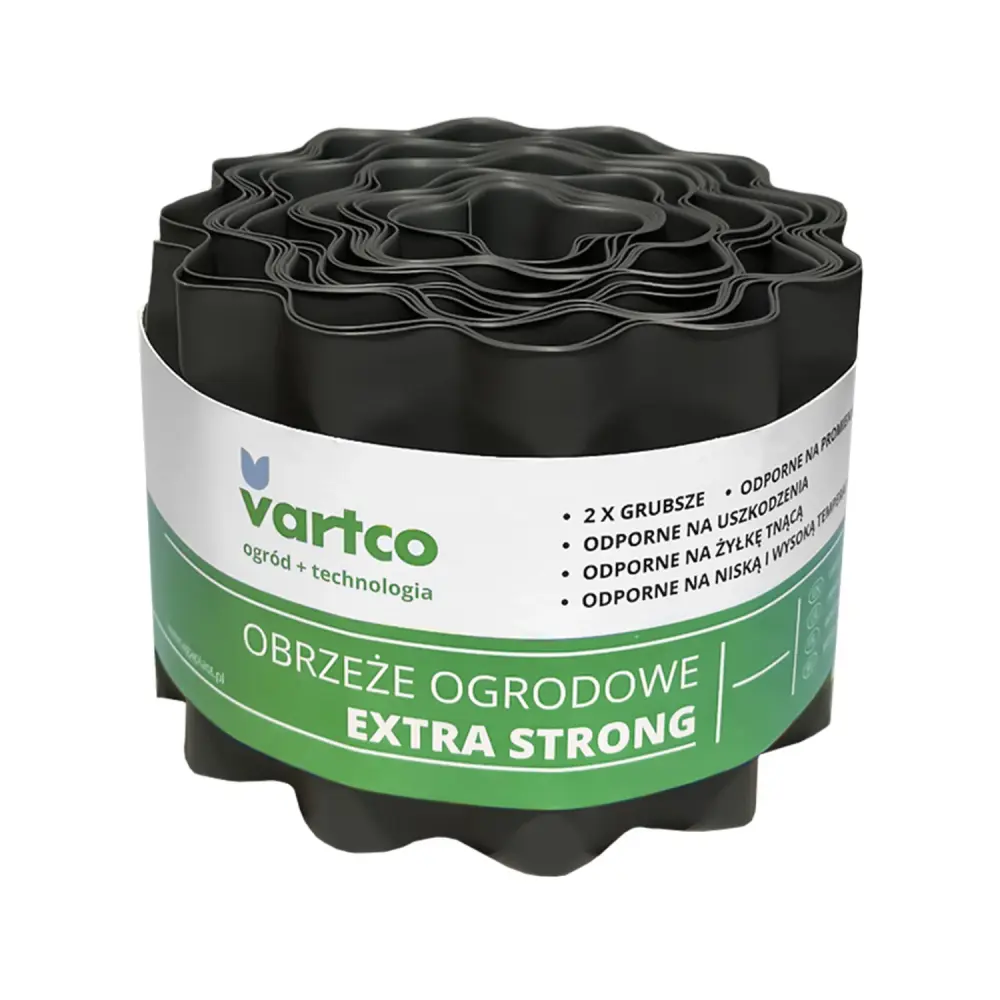 Expandable Pea Vartco Extra Hard-wearing corrugated garden edging UV plastic (20cm x 9m)