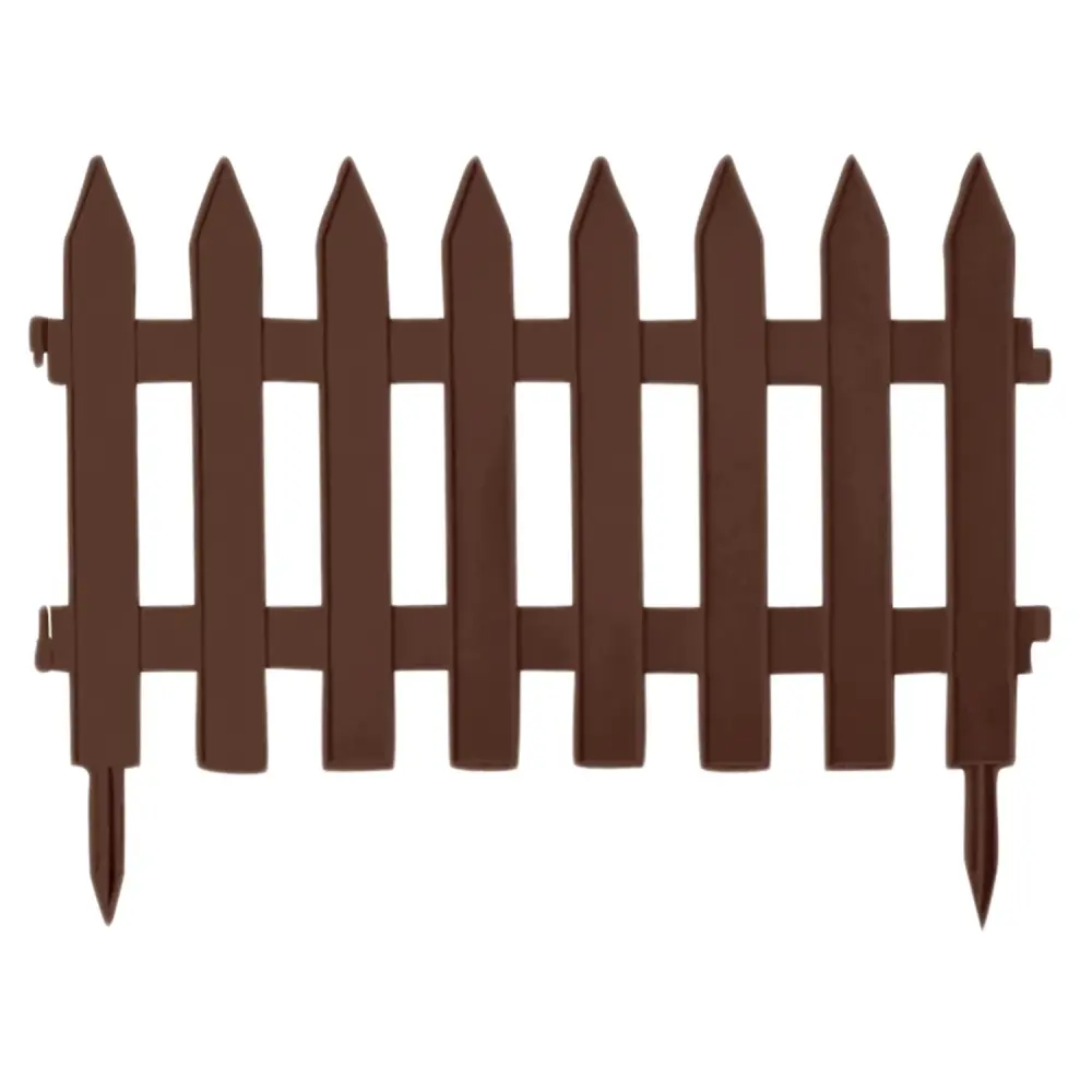 PROSPERPLAST Garden Classic IPŁSU R222 Garden Short Small Fence Brown 3.2m Edging Fencing Flowerbed Lawn Border Hard-wearing