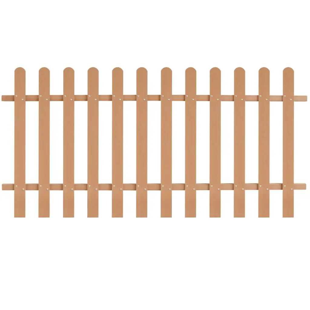 Picket Fence WPC 78.7x39.4 Inch Wood Plastic Composite Garden Fence