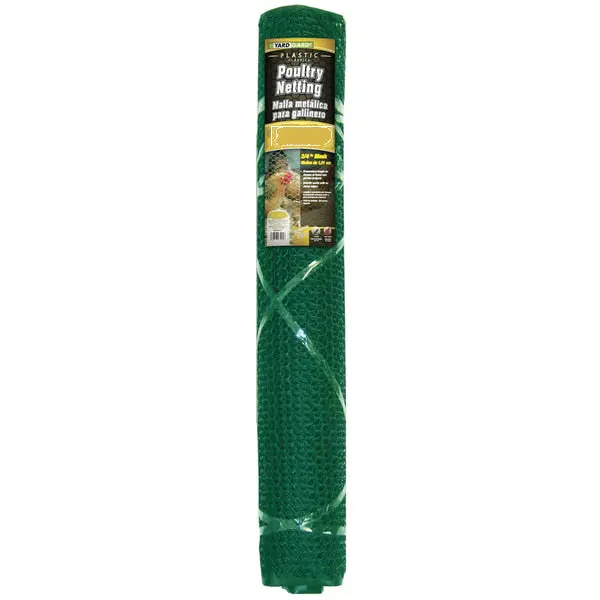 YardGard 889242A Plastic Poultry Netting Green 3/4 Mesh 2 x 25 Feet