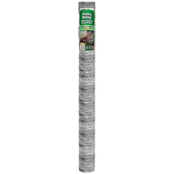 YardGard 308476B Galvanized Poultry Netting 20-Gauge 2" Mesh 48" x 50'