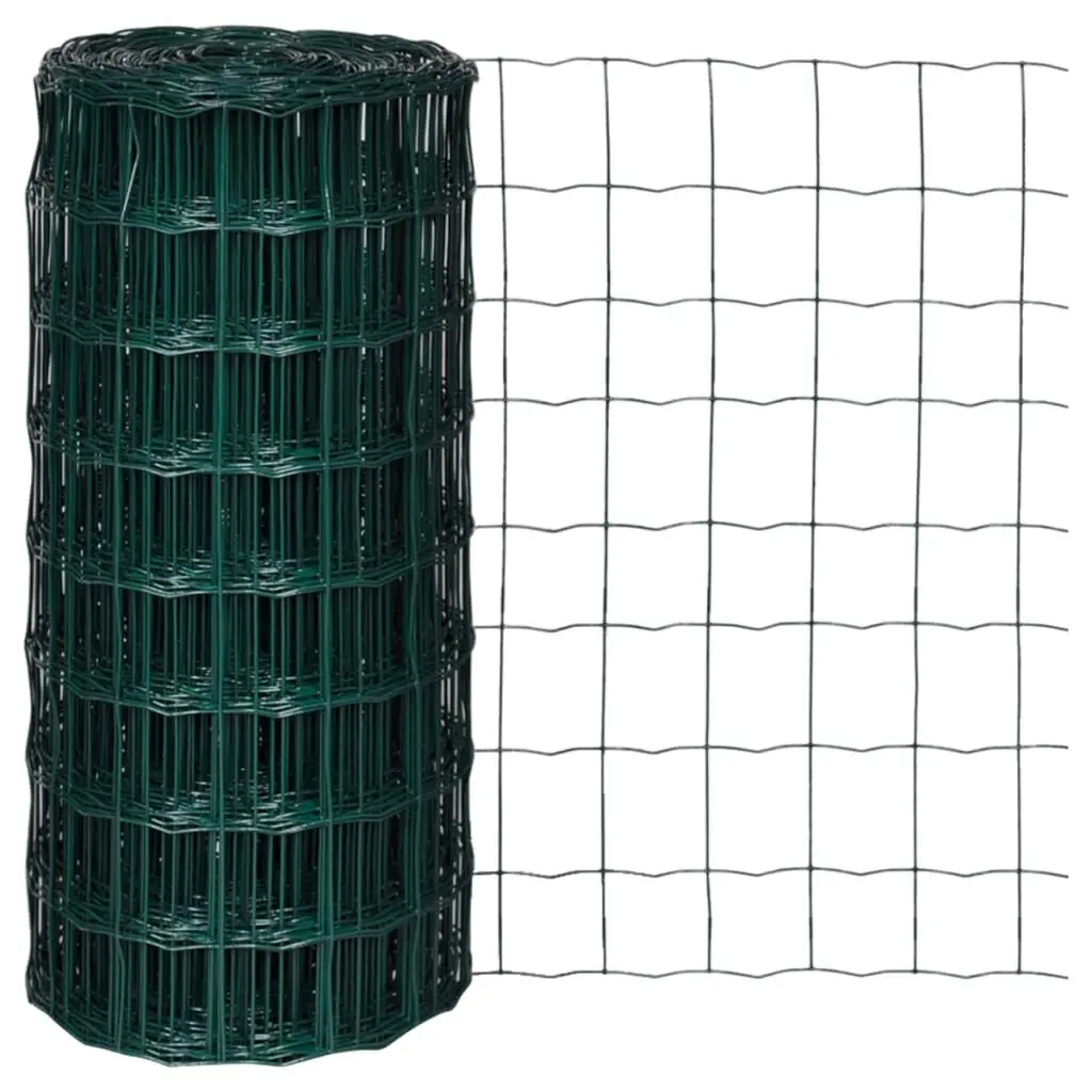 32.8x2.6 Feet Green Euro Fence Steel Garden Border Fencing