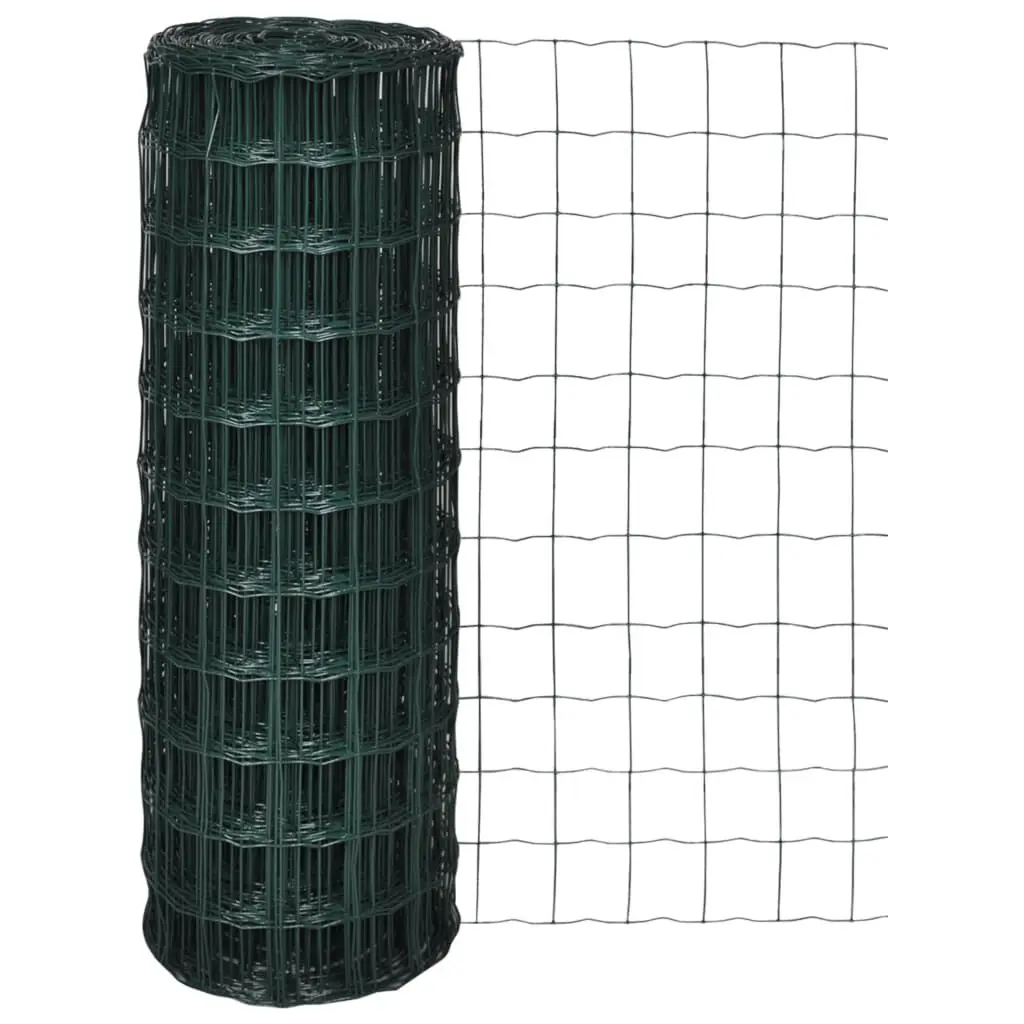 82ft x 3.9ft Green Euro Fence Steel Garden and Patio