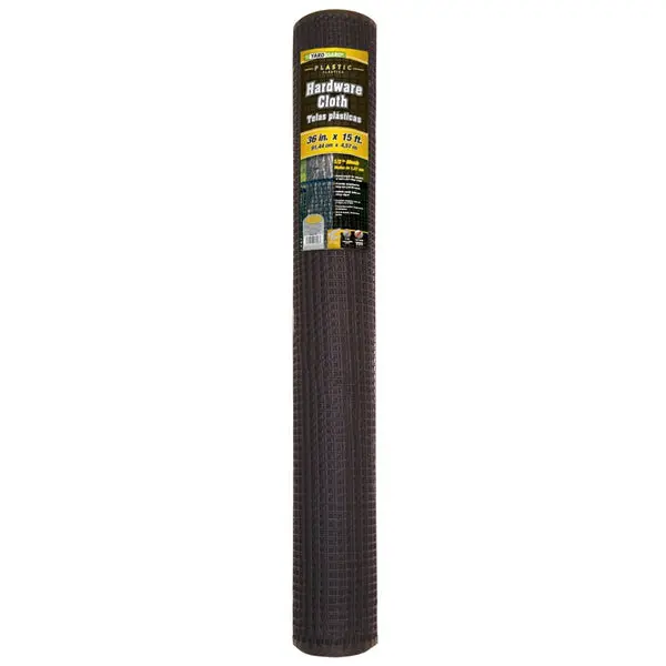 YardGard Plastic Hardware Cloth Black 1/2 Mesh 3x15 Feet Gardening