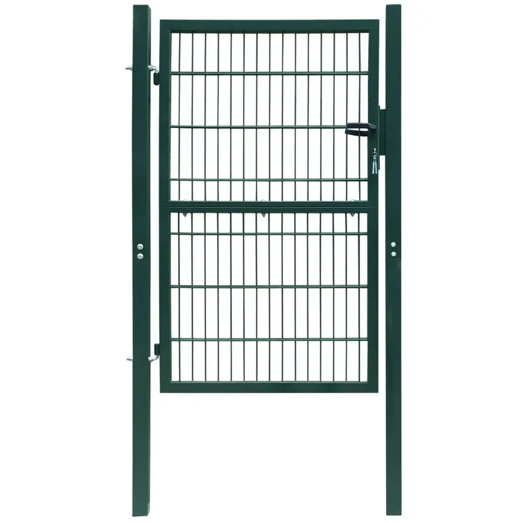 2D Fence Gate Single Green 41.7 x 66.9 Inches Tall Garden Entry Door