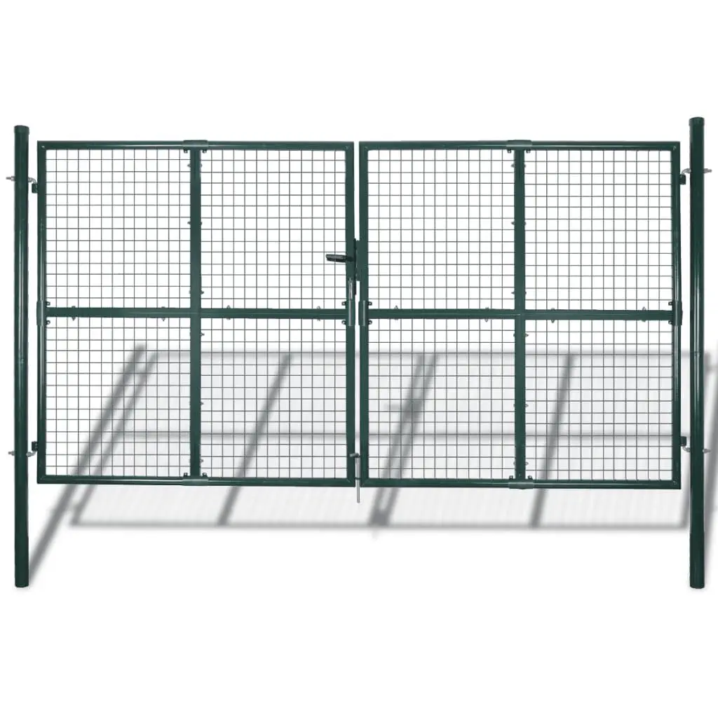 Garden Mesh Gate Fence Door Wall Grille 113.8 x 78.7 or 120.5 x 98.4 Inches Black Outdoor Barrier