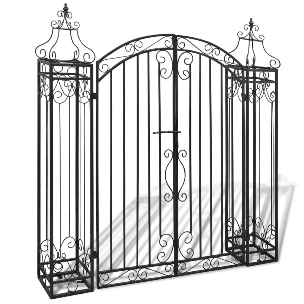 Wrought Iron Ornamental Garden Gate 4x8x4.5 Foot Decorative Yard Fence