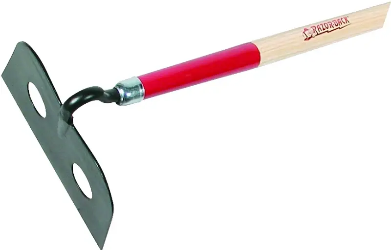 Razor-Back 66158 Mason Hoe, 6 L Blade, 10 W Blade, Alloy Blade, 66 L Handle, Hardwood Handle