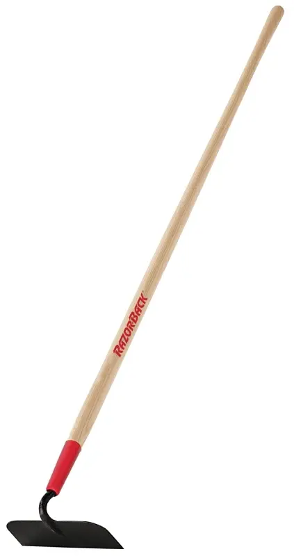 Razor-Back 70009 Meadow Hoe Wood Handle, 7 W Blade, 3-1/2 L Blade, Hardened Blade, Hardwood Handle