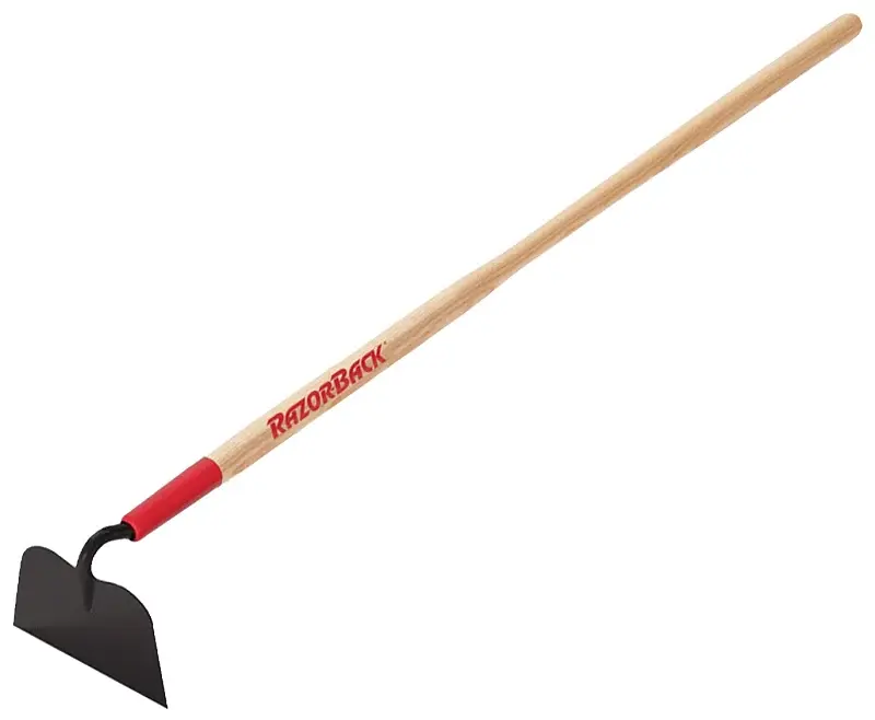 Razor-Back 71113 Garden Hoe, 4-1/4 W Blade, 6-1/4 L Blade, Hardened Blade, Shank Pattern Blade, Hardwood Handle