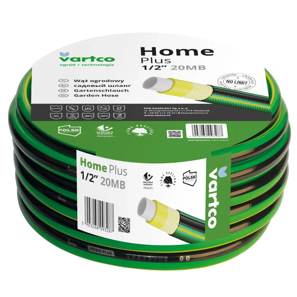 4 Ply Water Hose Anti Twist Garden Hose Garden Watering Flexible Pliable Hose Polyester Cross Braid UV Resistant 27 Bar 1/...