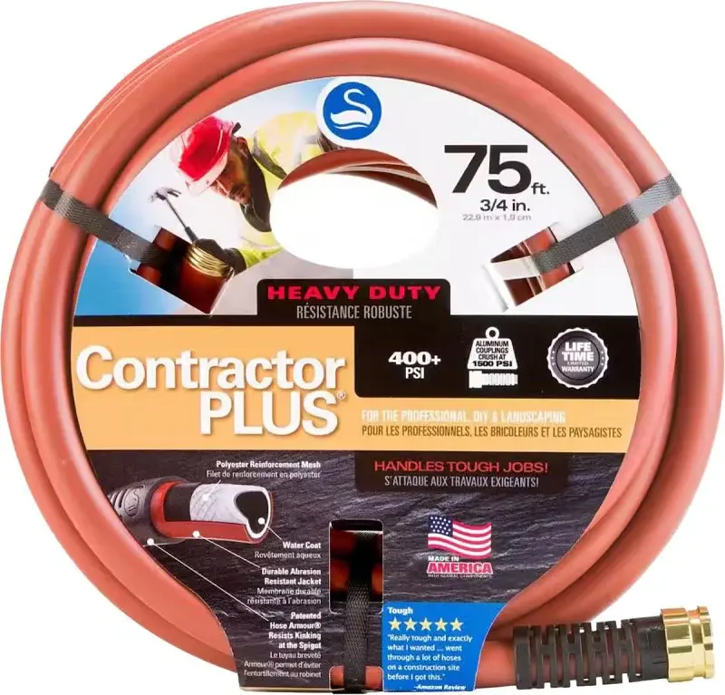 Swan SNCG34075 Garden Hose, 75 ft L, Rubber/Vinyl, Cherry