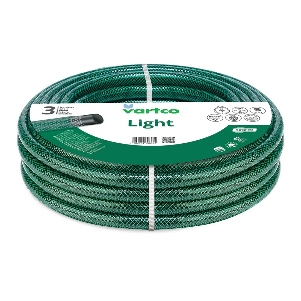 Vartco Portable 1" 50m 3 ply 20 bar water garden hose