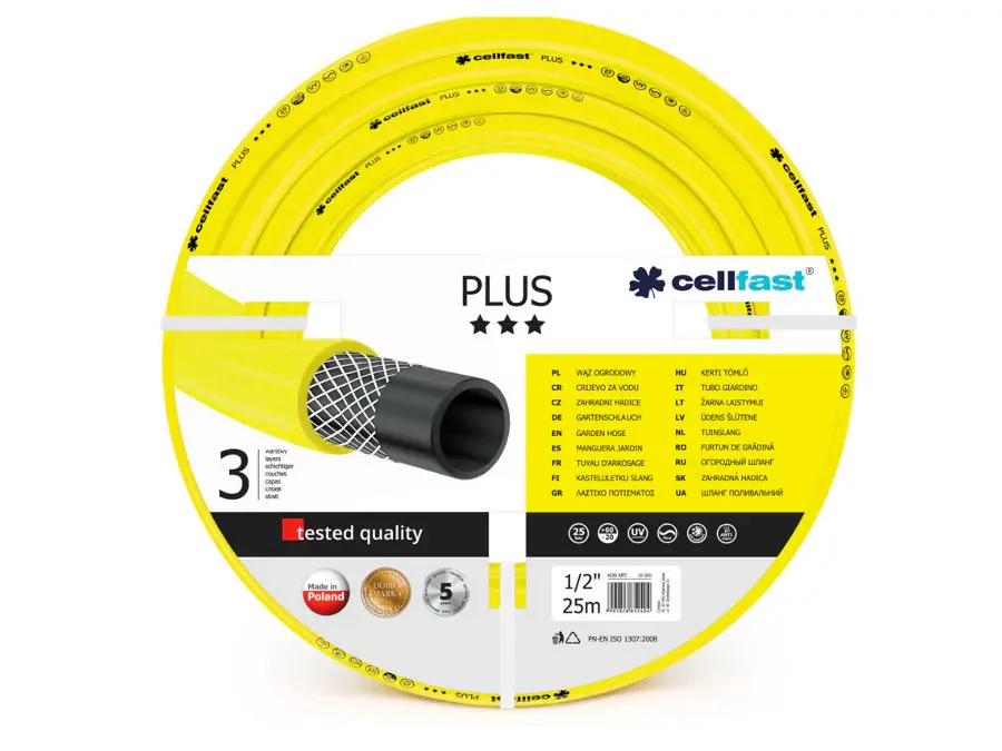 Cellfast 10-200 Garden Water Hose 1/2 "3/4 " 25m / 50m