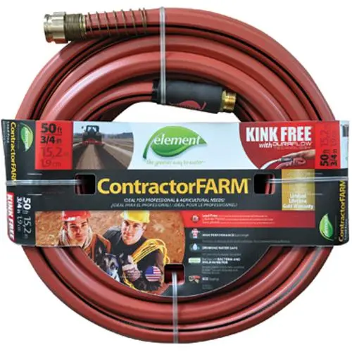 Element ELCF34100 3/4" x 100' Contractor Farm Heavy Duty Garden Hose