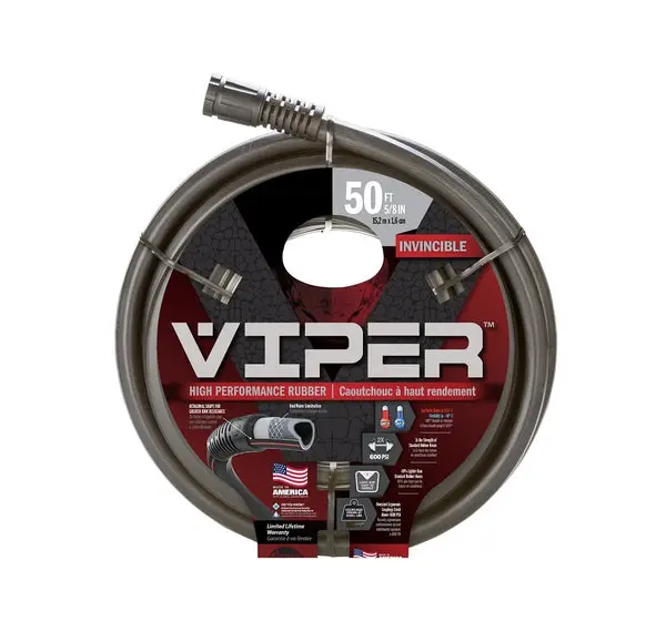 Element Viper CELVP58050 Heavy Duty Rubber Garden Hose Black 50 Feet