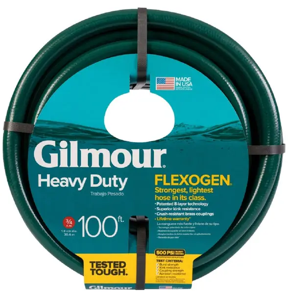 Gilmour 834101-1001 Flexogen Heavy Duty 3/4 Inch x 100 Foot Garden Hose Green