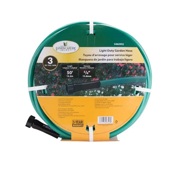 Landscapers Select GH-585023L 50 ft Green Garden Hose Outdoor Watering