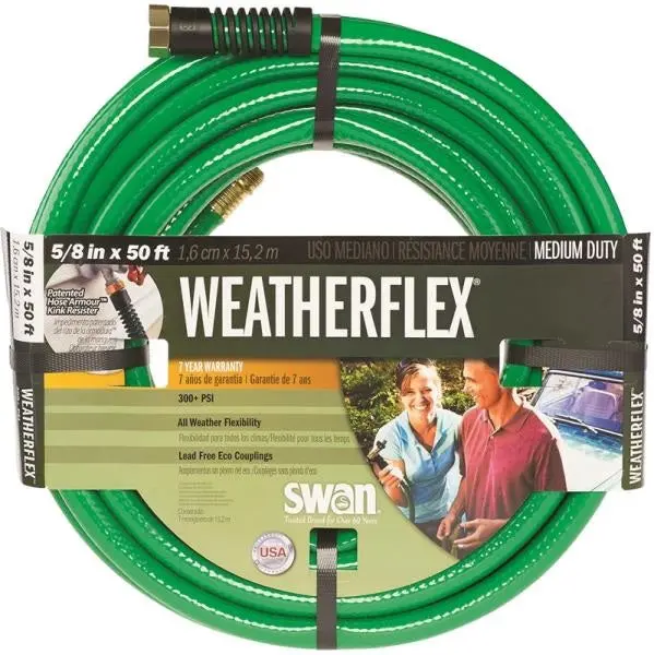 Swan SNWF58050 Weatherflex Hose 5/8 Inch 50 Feet Durable and Flexible