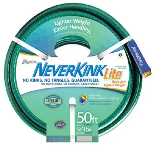 Teknor Apex 6600-50 Neverkink Lite Garden Hose 9/16 Inch ID x 50 Feet Light Green
