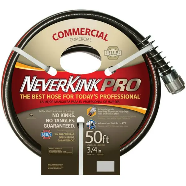 Teknor Apex 9844-50 Neverkink Pro Commercial Duty Garden Hose 3/4 Inch x 50 Feet Heavy Duty Water Hose