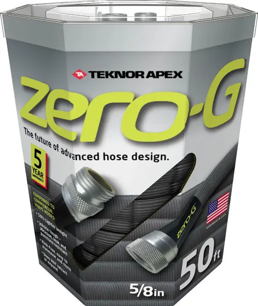 Zero-G 4001-50 Lightweight Flexible Advanced Garden Hose 50 Feet Kink-Free Gray