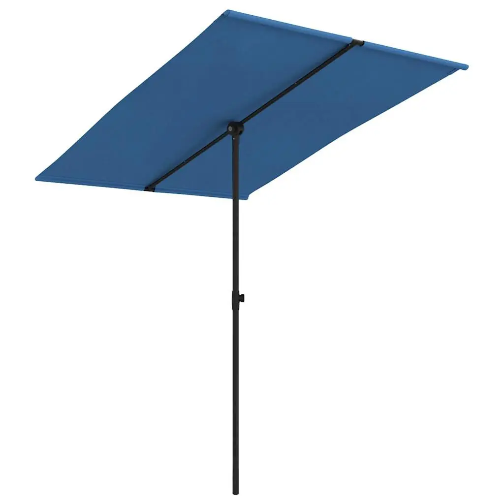 Garden Parasol Aluminum Pole 6.6x4.9 Azure Blue Outdoor Patio Umbrella