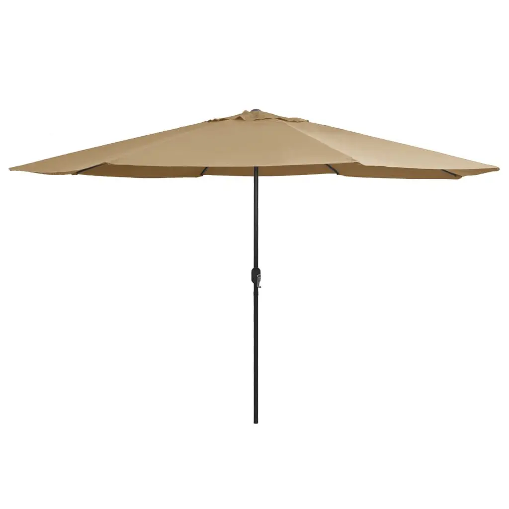 Garden Parasol Metal Pole 153.5 Inches Taupe Outdoor Patio Umbrella