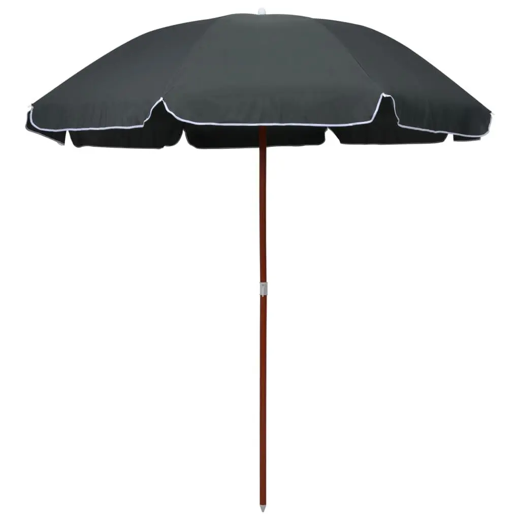 Garden Parasol Steel Pole 94.5 Inch Anthracite Outdoor Shade