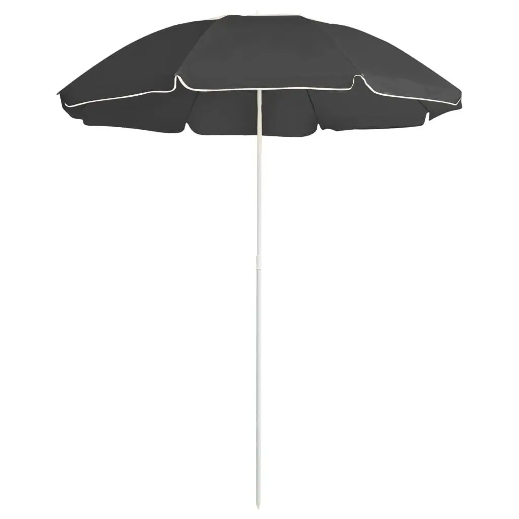 Garden Parasol Steel Pole Anthracite 70.9 Inches Outdoor Umbrella